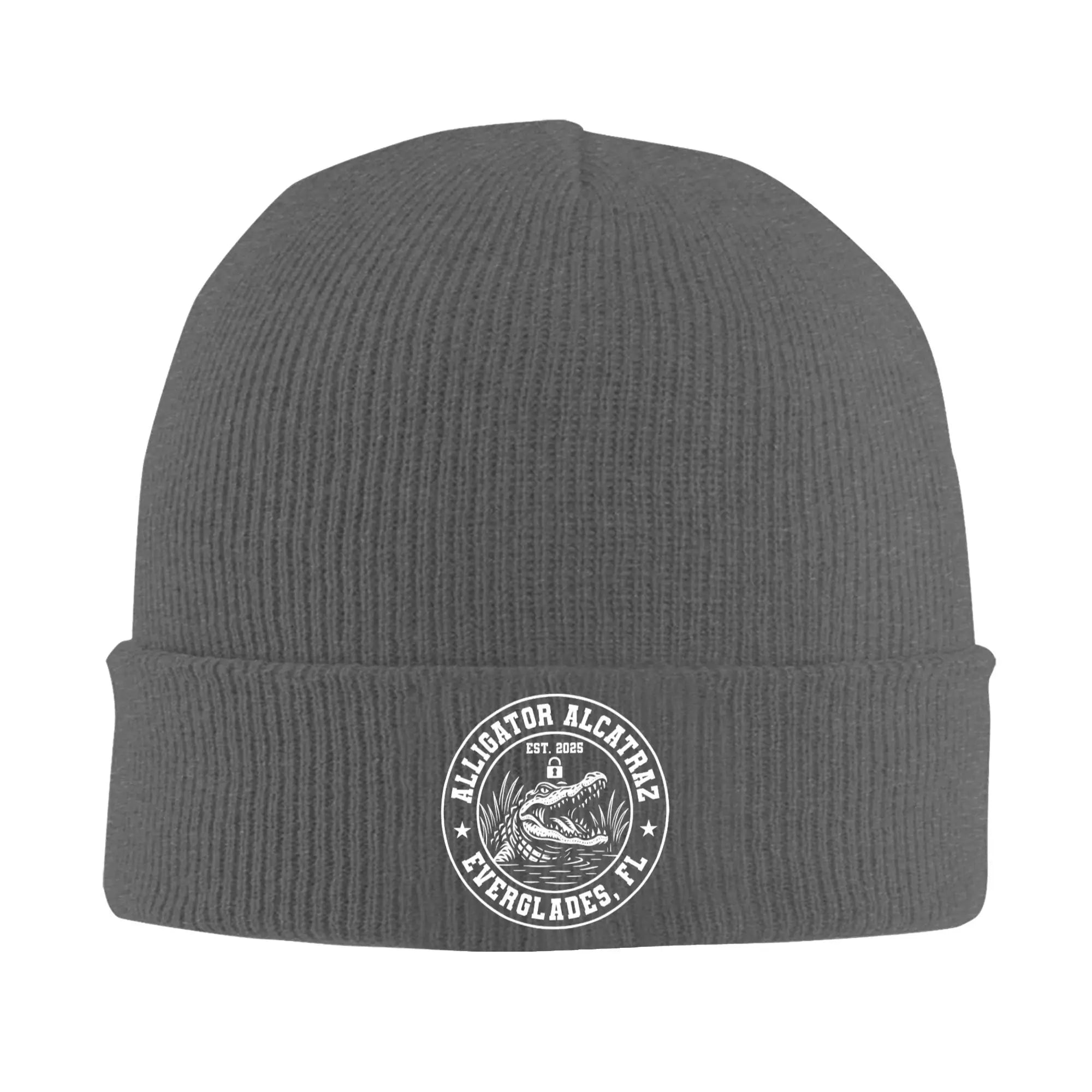 Alligator Alcatraz Beanie Hats Everglades FL Bonnet Hats Men Women Unisex Outdoor Sport Knitted Hat Autumn Winter Warm Caps