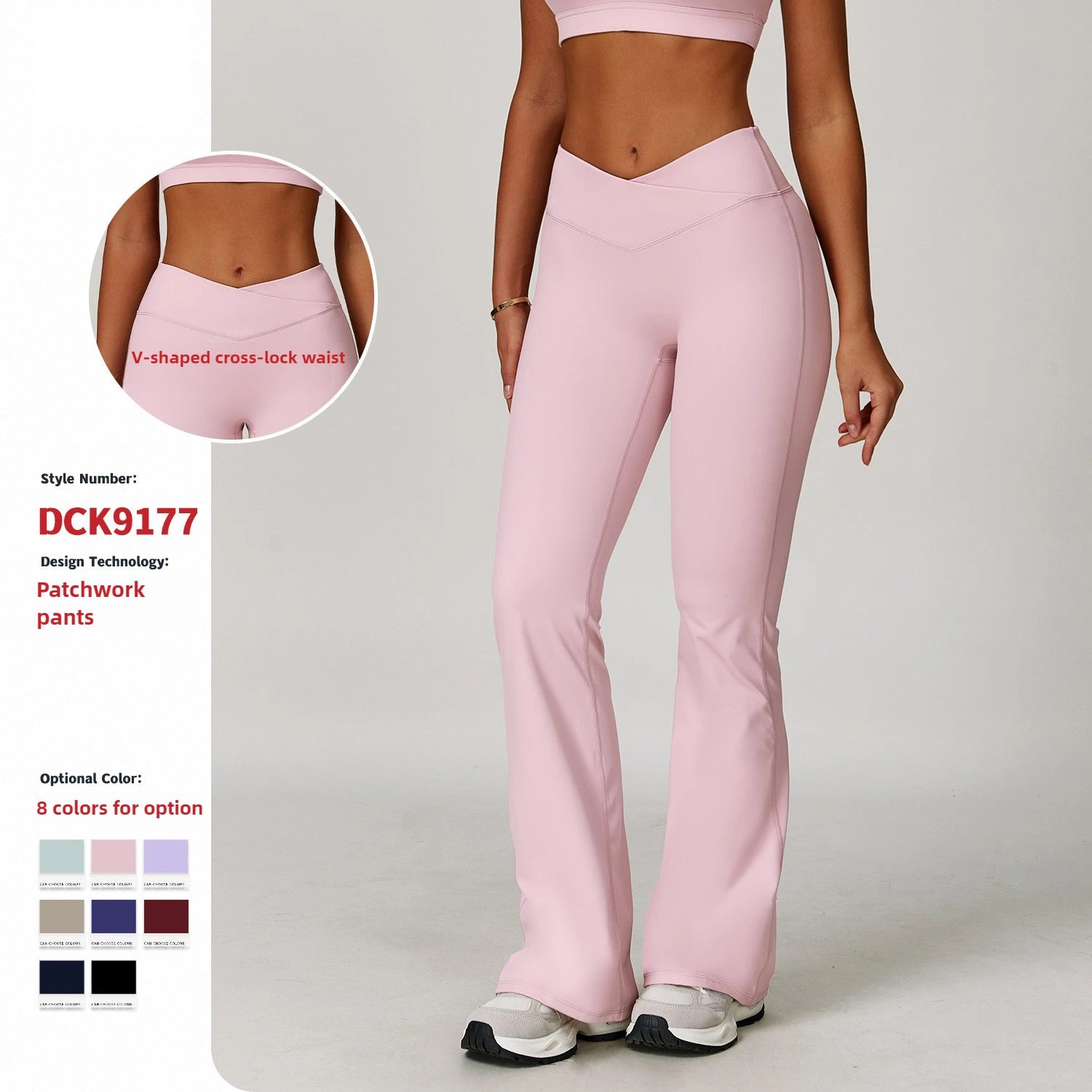 2024 Flared Yoga Pants Women Naked Feel Crossover High Waist Booty Lifting Flared Leggings for Gym Running Daily Wear Trousers