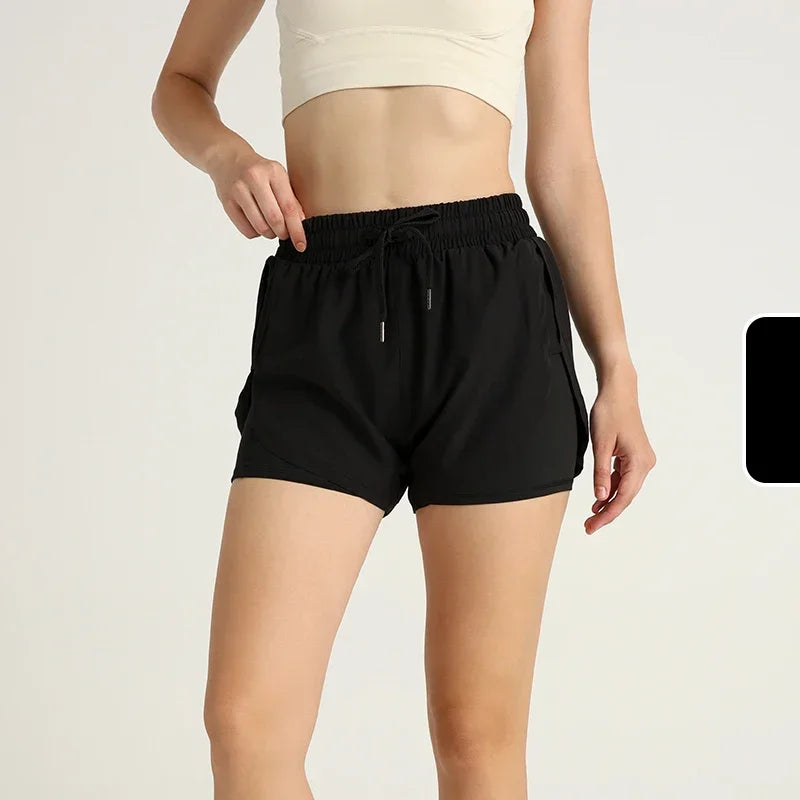 Sports women Yoga Shorts Lightweight Loose Athletic High Waist Quick dry breathable outdoor recreational running Yoga shorts🩳👍