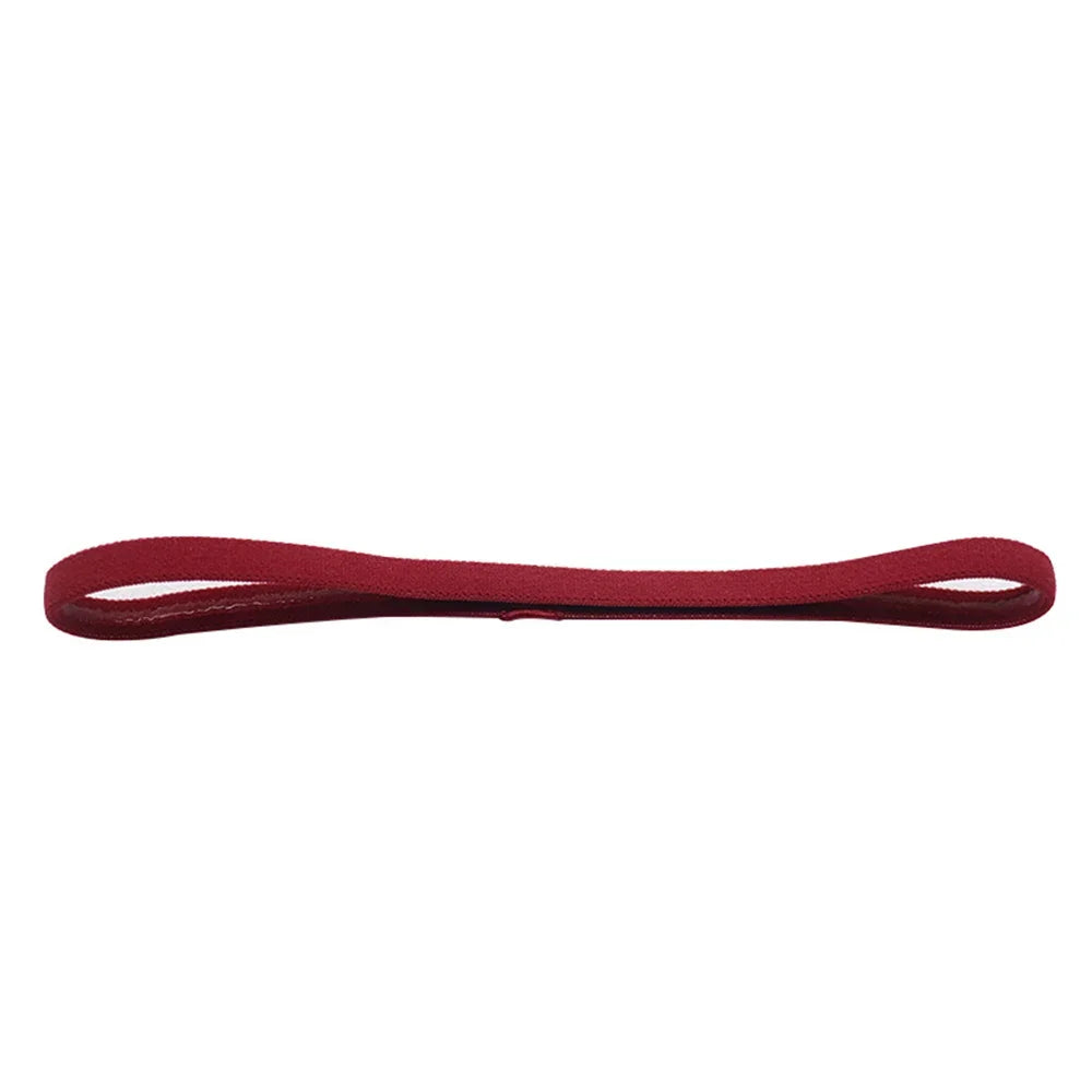 1PCs Simple unisex sports hairband non-slip silicone strip sweat guide elastic headbands yoga running fitness hair accessories