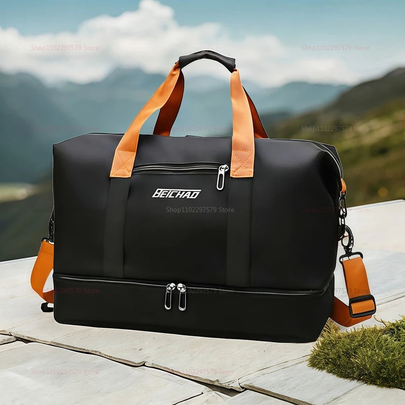 Large Capacity Fitness Bag Travel Bag Waterproof Sports Gym Bag Portable Luggage for Men Women Short Distance gym and travel bag