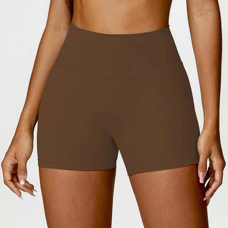 Ctenkevet Solid Color Women Fitness Quick-Dry Sport Short Women Cycling Soft Training Shorts Jog High Waist Yoga Short Legging
