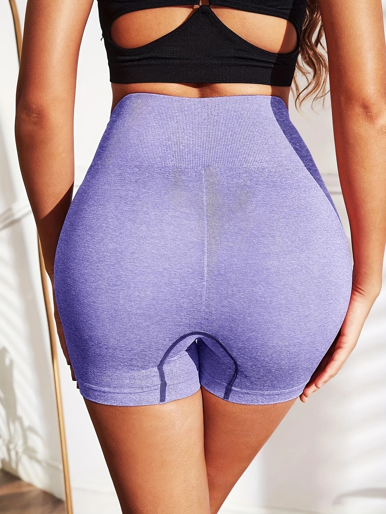 4PCS Women's Slim Sports Outdoor Casual Fitness Yoga Pants Lift Hip Hip waist Sports shorts
