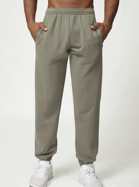 High Quality Men Elastic Bottom Sweatpants with Pockets 50% Cotton 50% Polyester Relaxed Fit Moisture Wicking Breathable Pant