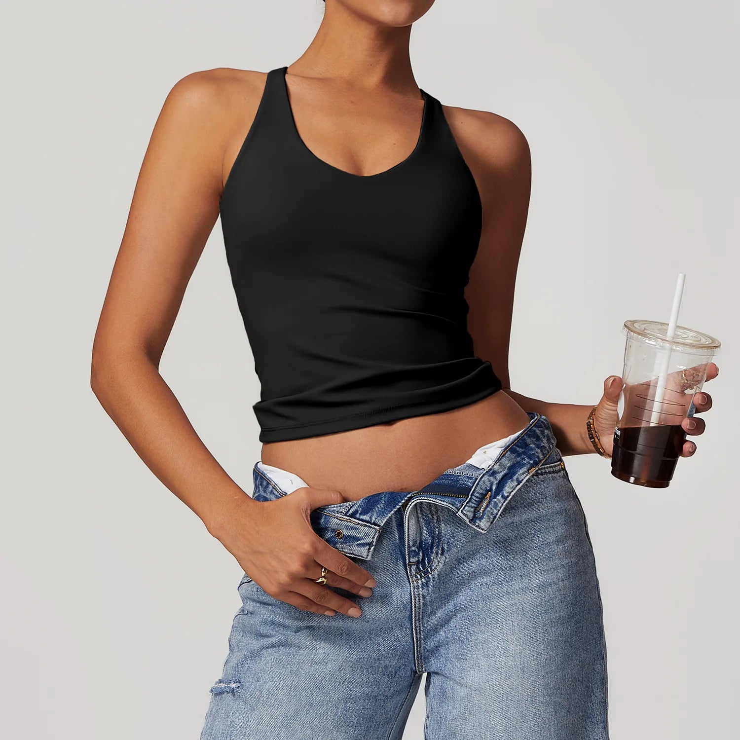 Hearuisavy Back Cross Yoga Vest Running Shockproof Gym Top Women Fitness Quick-Dry Workout Tank Top Female Sports Sleeveless Top