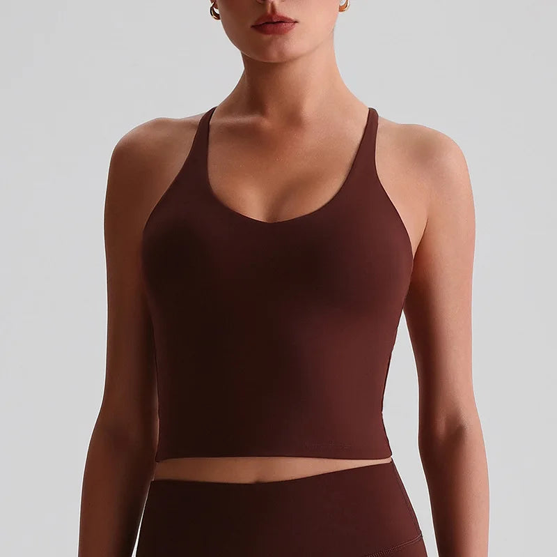Sexy Tight Sport Butter Top Women Fitness Bra Cross Back Gym Shoulder Strap Underwear Yoga Vest  Chest Pad Polyester + spandex