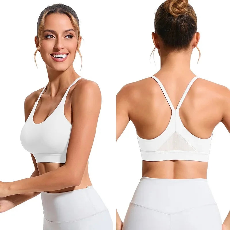 Integrated Sports Bra Top Anti-Shock Running Yoga Tank Top Triangle Bras for Women Fitness Vest Seamless Comfortable Sports Wear