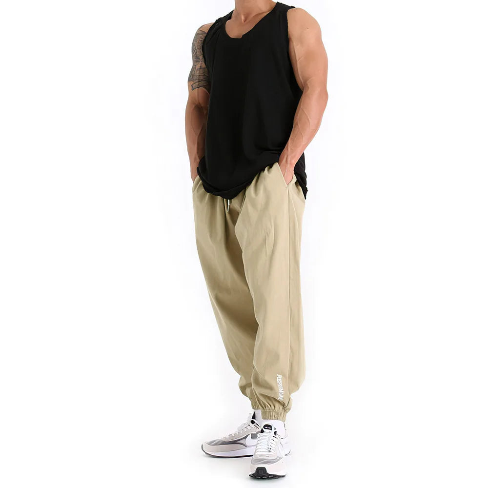 Muscle Men Sports Pants Training Basketball Running Loose Korean Version Of Casual Fitness Pants Fashionable Fitness Pants