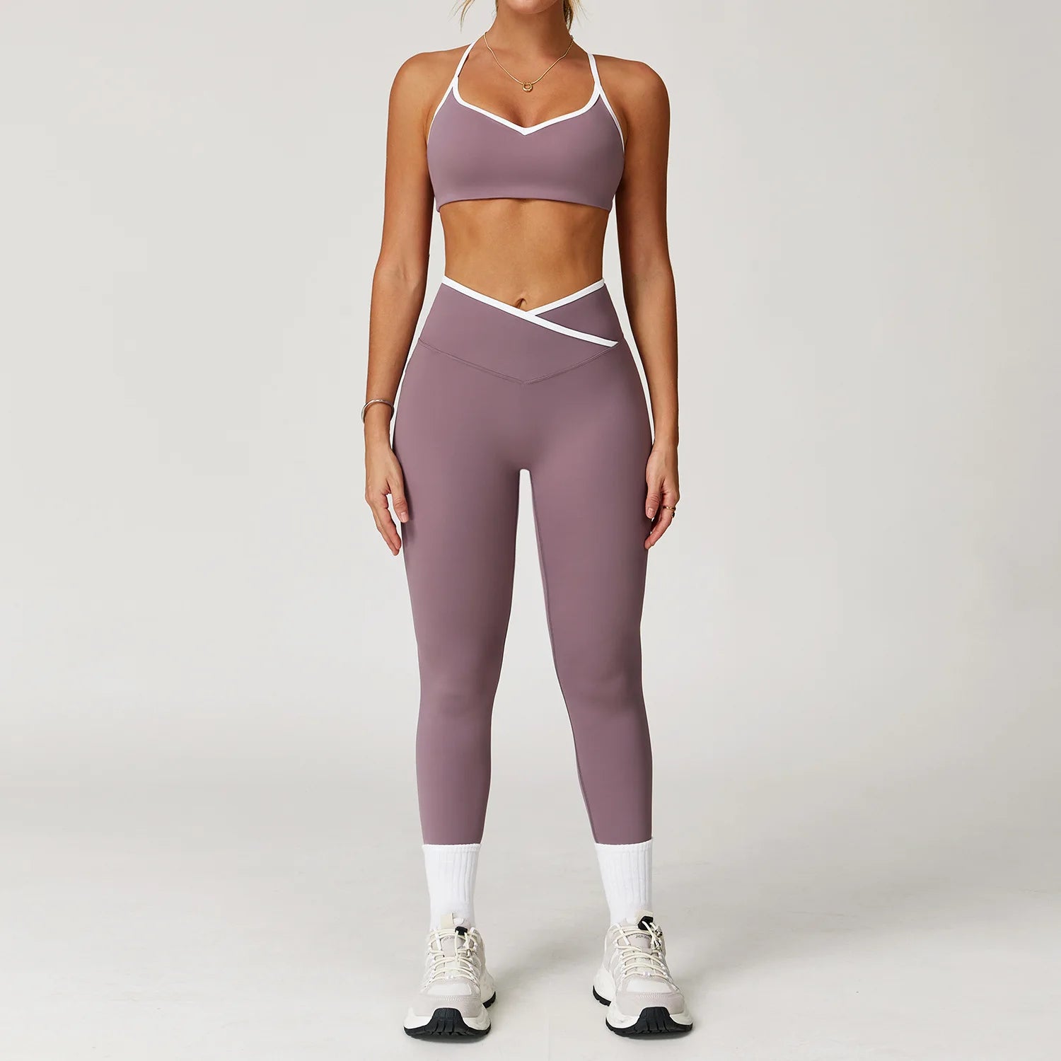 Yoga Set Workout Clothes 2 Pieces Women's Tracksuit Sportswear Gym Clothing High Waist Bell-bottoms Sexy Fitness Bta Sports Suit