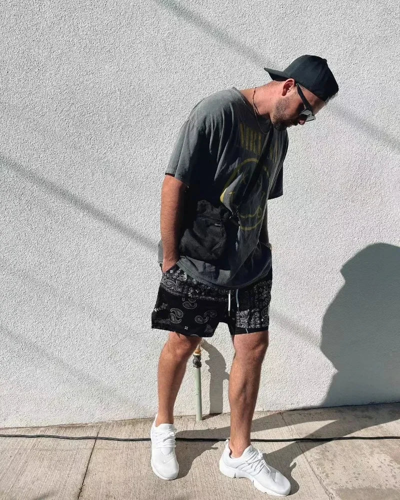 Mens Clothing Trend Swim Casual Sports Shorts Gym Fitness Quick Dry Mesh Beach Basketball Jogger Short Pants Sweatpants Bottoms