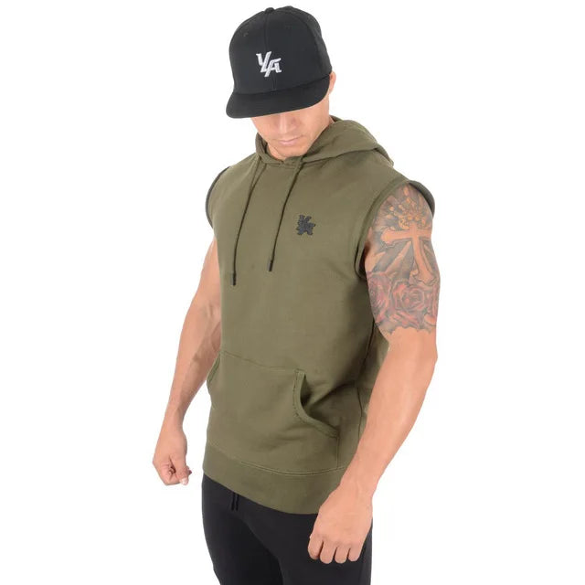 2025 New Brand Summer Fitness Stringer Hoodies Muscle Shirt Bodybuilding Clothing Gym Tank Top Mens Sporting Sleeveless shirts
