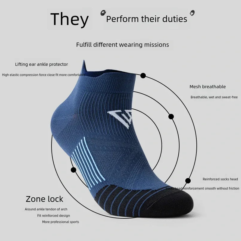Summer Sport Socks Anti-sweat Unisex Women Men Short Tube Breathable Socks Outdoor Running Basketball Soccer Fitness Ankle Socks