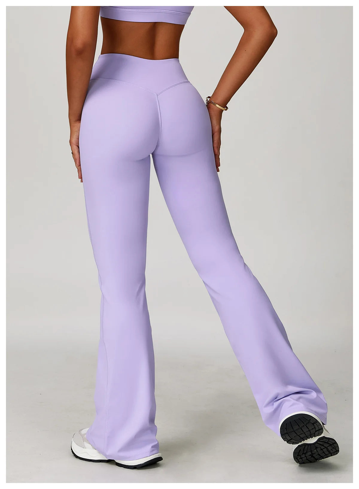 2024 Flared Yoga Pants Women Naked Feel Crossover High Waist Booty Lifting Flared Leggings for Gym Running Daily Wear Trousers