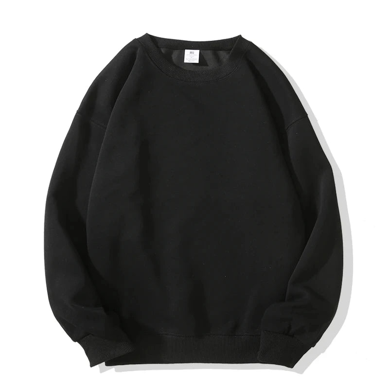 Basic Round-neck Sweatshirts for Men and Women Warm and Comfortable Pullover Tops for Spring and Autumn Sporty Casual and Loose