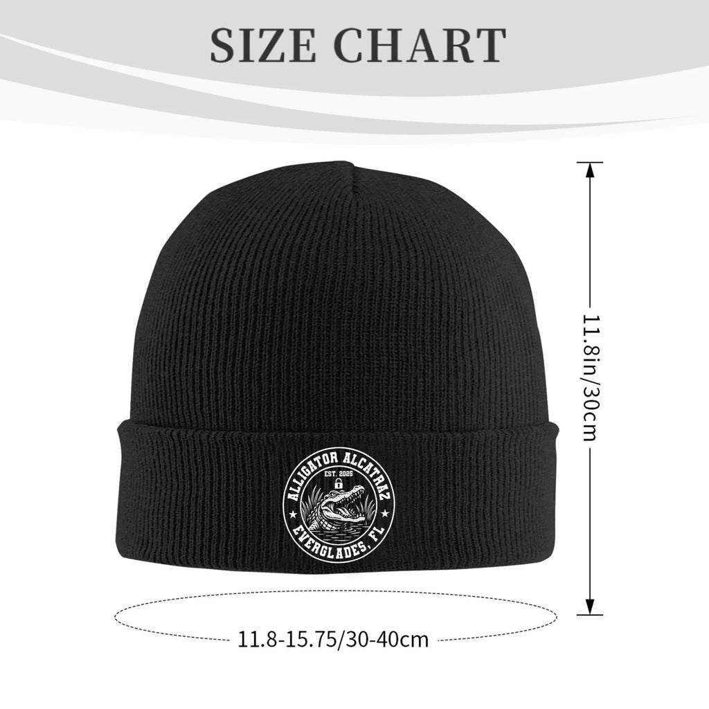 Alligator Alcatraz Beanie Hats Everglades FL Bonnet Hats Men Women Unisex Outdoor Sport Knitted Hat Autumn Winter Warm Caps