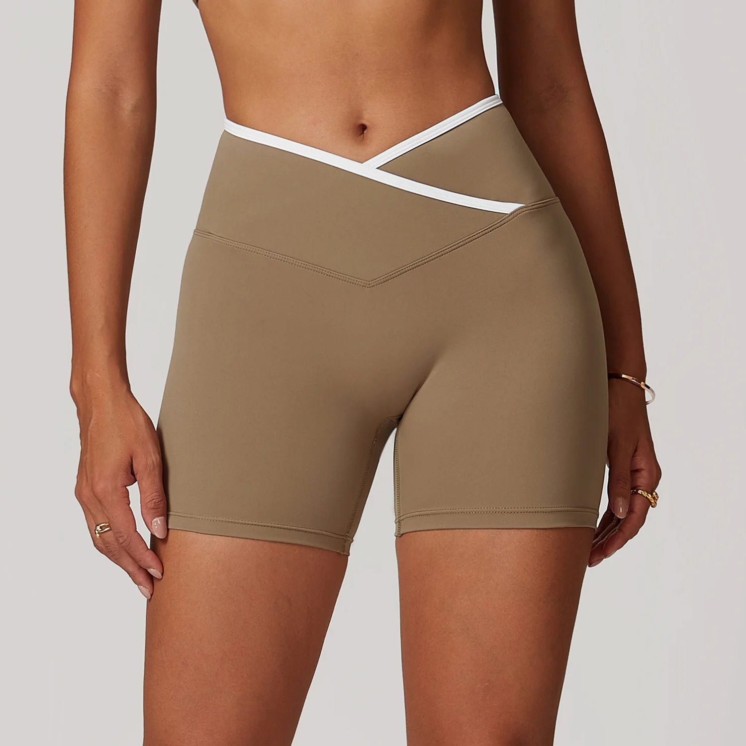Yoga Shorts Women Fitness Shorts Running Cycling Shorts Breathable Sports Leggings Cross High Waist Summer Workout Gym Shorts