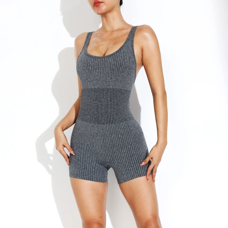 Seamless Sculpting Bodysuit Sportswear Woman Gym Jumpsuits Clothing Yoga Clothes Fitness Rompers Women Sports Leggings Shorts