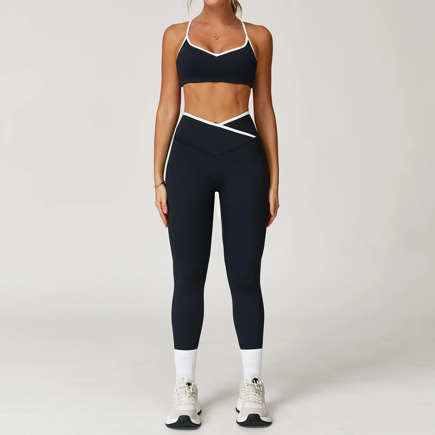 Yoga Set Workout Clothes 2 Pieces Women's Tracksuit Sportswear Gym Clothing High Waist Bell-bottoms Sexy Fitness Bta Sports Suit