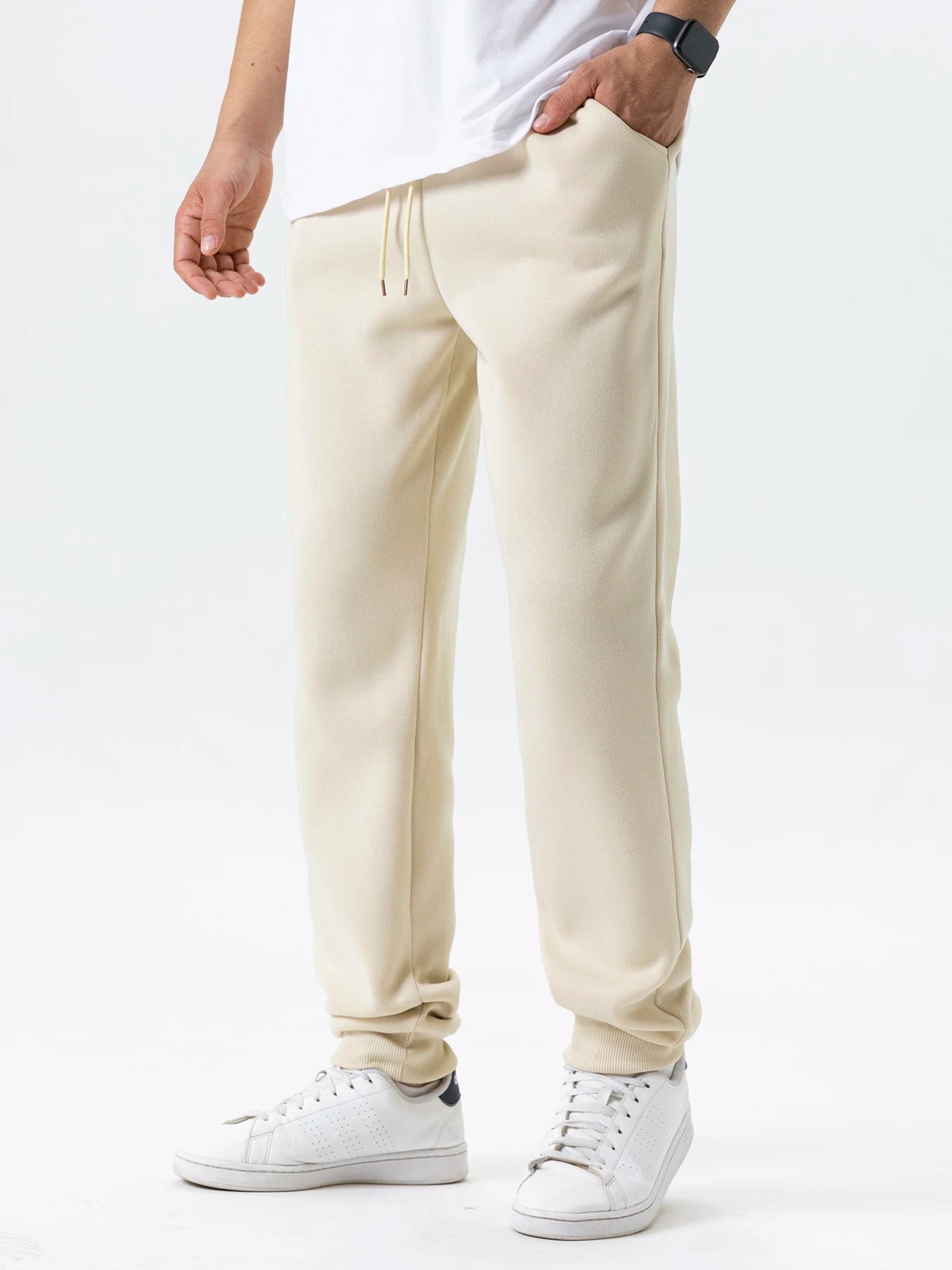 Men's Jogging Sports Pants Autumn Winter Fleece Trousers Running Joggers Elastic Waist Sweatpants Fashion Men's Clothing
