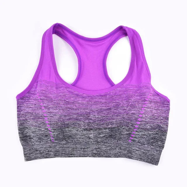 Breathable Sports Bra Top Fitness Women Brassiere Padded Sport Bra Running Gym Seamless Push Up Bras Underwear Shockproof Sport