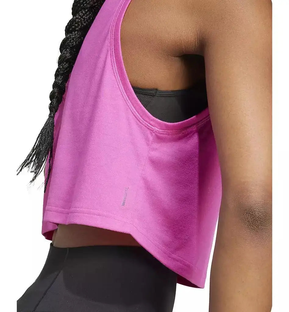 Adidas Women's Sleeveless Tank Top Round Neck for Fitness Gym Running Workout in Black/White