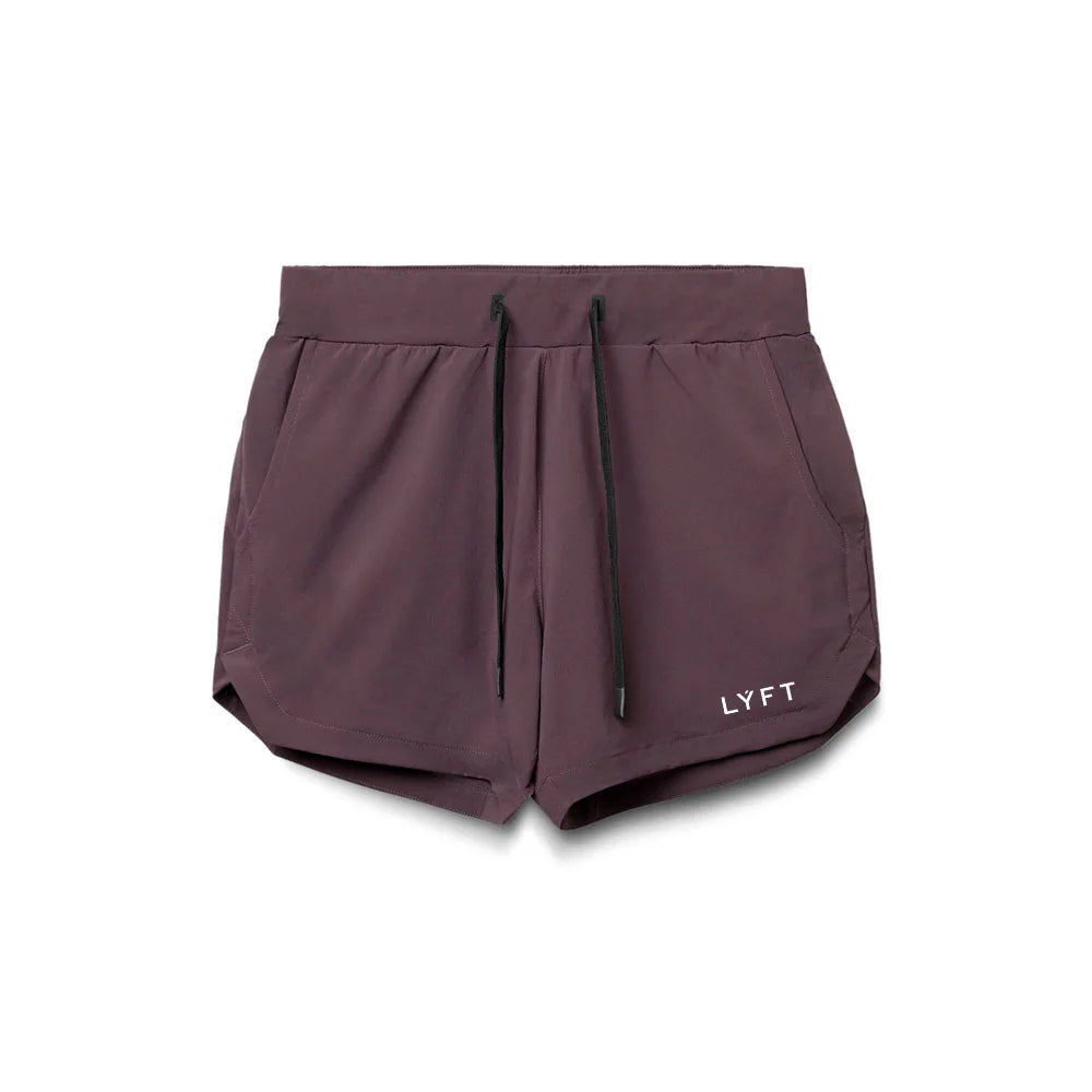 LYFT Quick Dry Multifunctional Pocket Single Layer Running Gym Fitness Bodybuilding Training Shorts Men Jogging Sports Bottoms