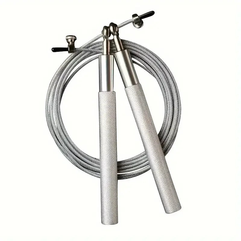 High Fast Speed Rope Wire Rope Jump Skipping Black Rope Aluminum Handle Adjustable Steel Fitness Workout Strength Body Exercises