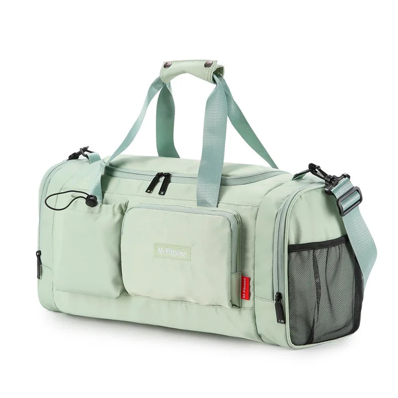 Travel Bags Short Business Trip Storage Pack Shoulder Crossbody Bag Sports Fitness Handbag Yoga Training Bag Dry Wet Separation