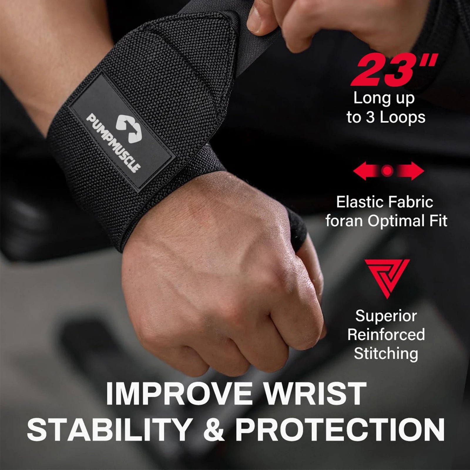 1 Pair Wrist Wraps, Bench Press Bar Grip Assist Pads, Dumbbell Hand Straps Suitable For Gym, Weightlifting, Sports