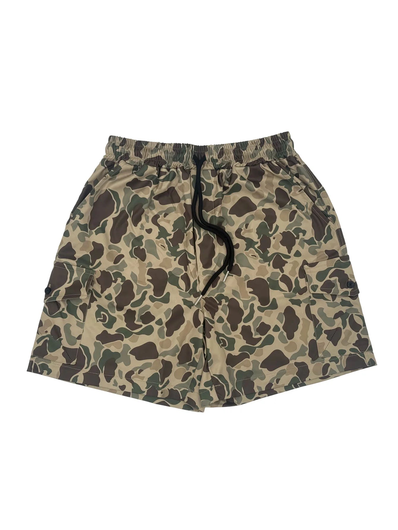 Mens Camo Cargo Shorts for Men with Large Pockets, Casual Streetwear for Daily, Multicolor Menswear Tropical