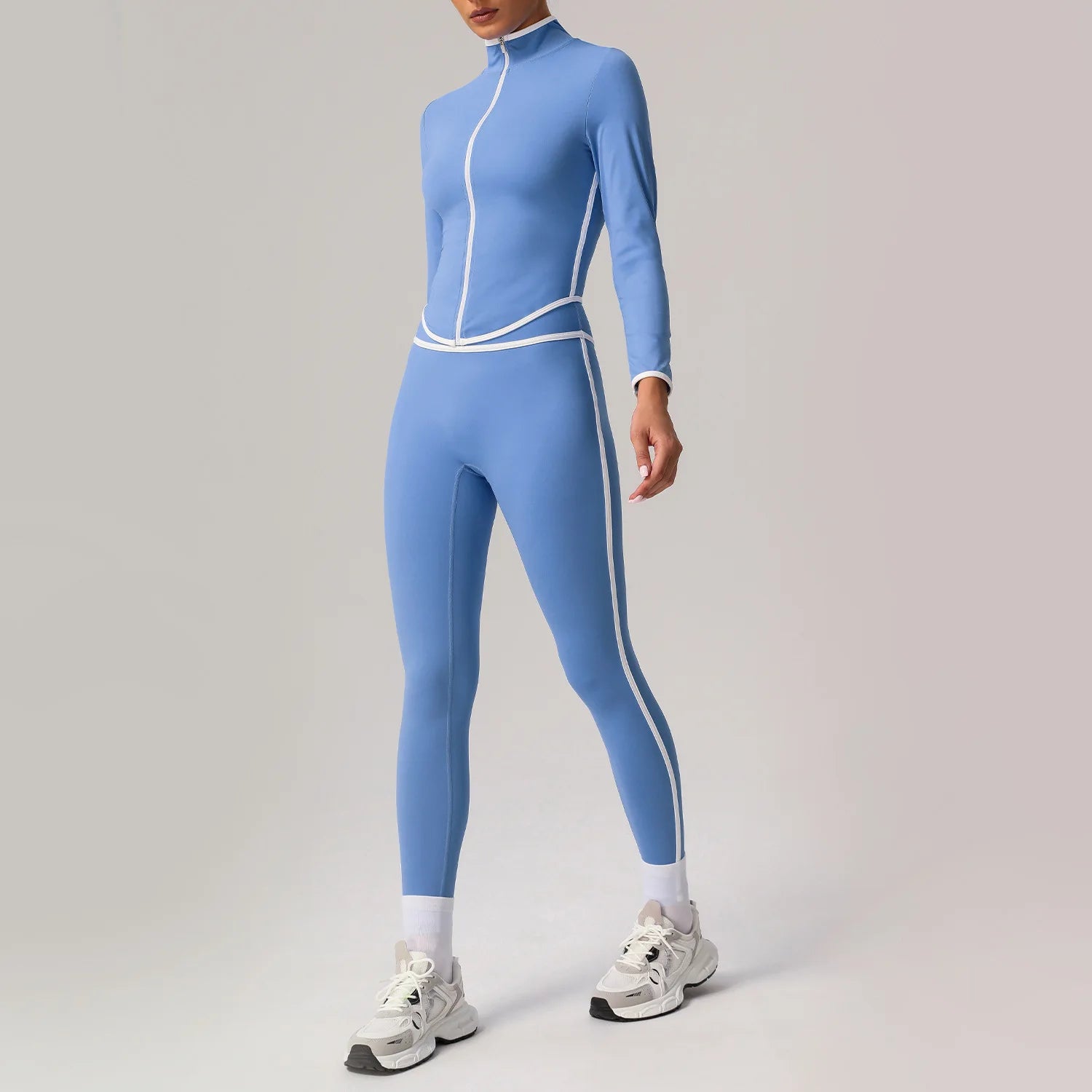 2 Piece Sport Leggings Set Women's Tracksuit Gym Workout Clothing Elastic Training Suit for Fitness Yoga Wear Slim Sportswear