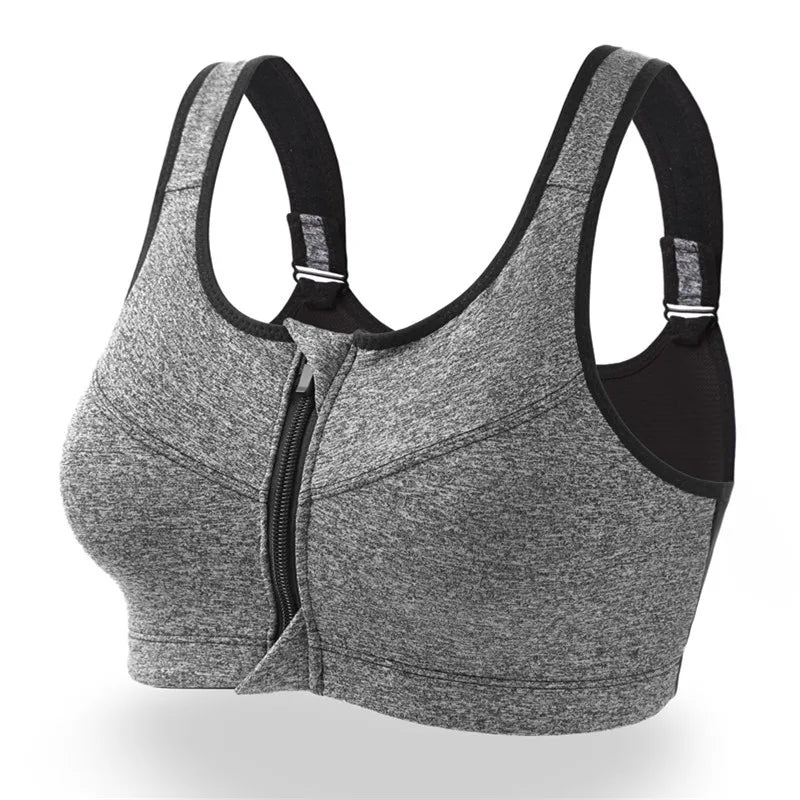 S-2XL Popular Sports Top Yoga Bra Women's Shockproof Sports Shirt Sports Bra Front Zipper Women's Push Up Bra Sportswear