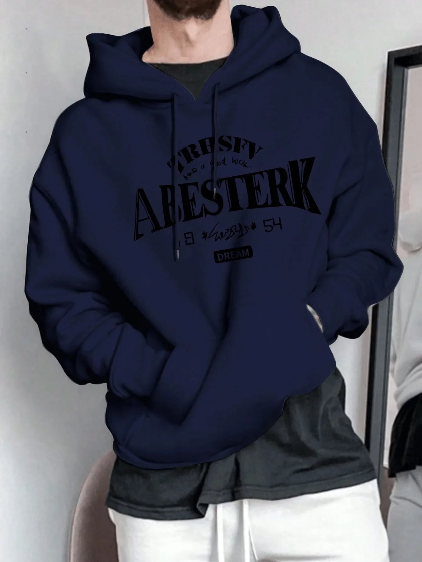 2025 Spring/Summer Men's 2D Casual Hooded Sweatshirt Stylish and Cool Youthful Hoodie for Casual Fashion Trend, Strolling Letter