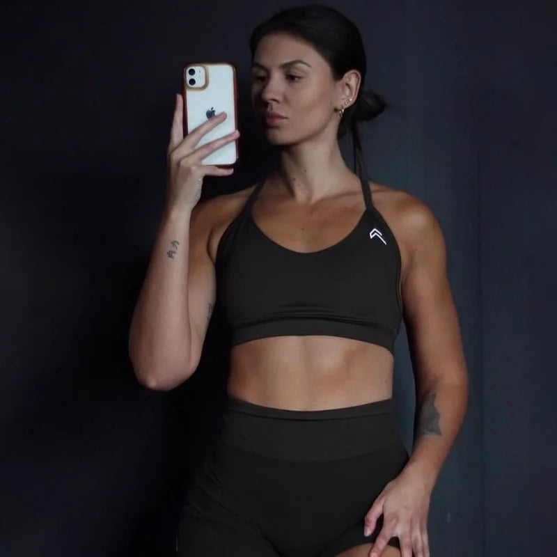 2025 New Women's Summer Vest Fitness Bra Shock-proof High-strength Suspension Breathable Quick-drying Yoga Vest Sports Underwear