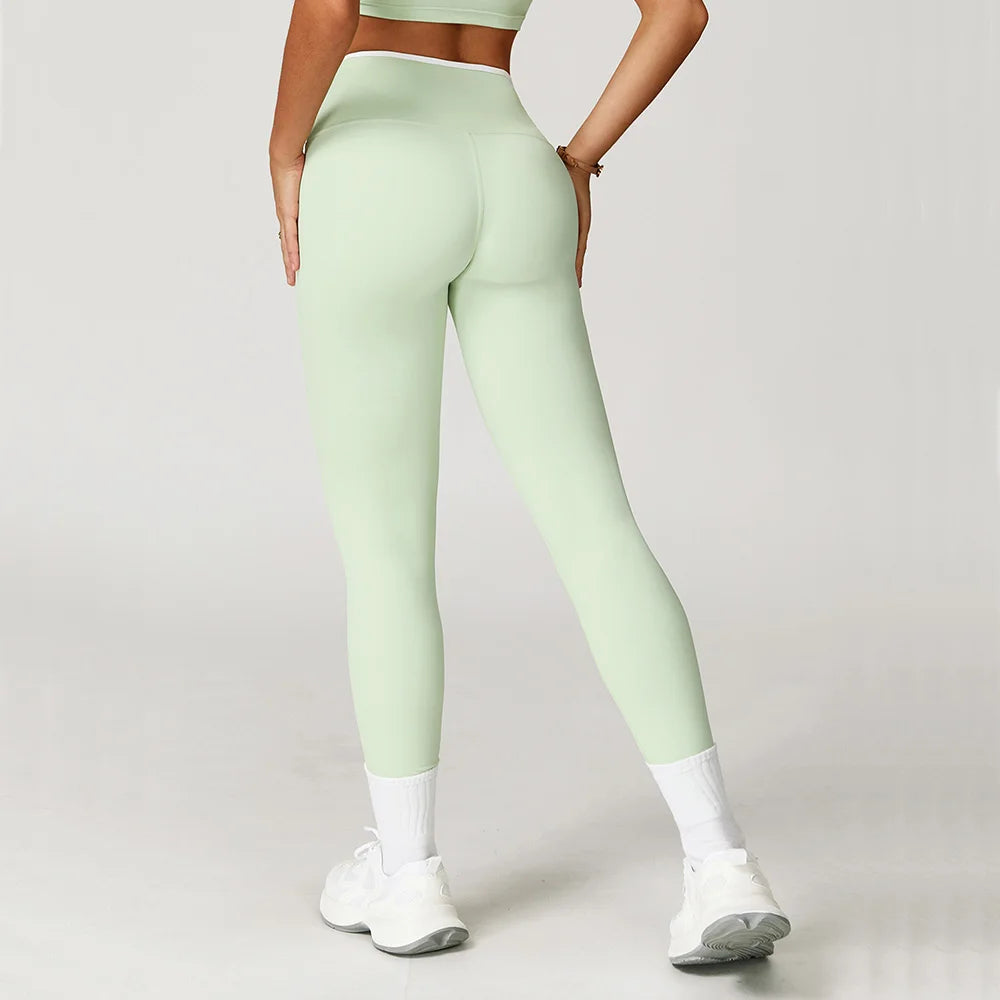 High Waist Yoga Pants Women Fitness Leggings High Elastic Sports Push Up Tights Running Leggings Breathable Workout Gym Leggings