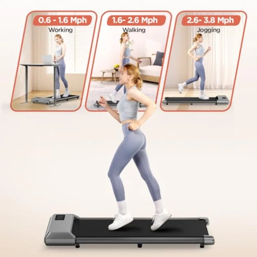 Walking Pad Under Desk Walking Pad Treadmills for Home Office Small Treadmills for Small Spaces 2 in 1 Walking Portable Desk Tr