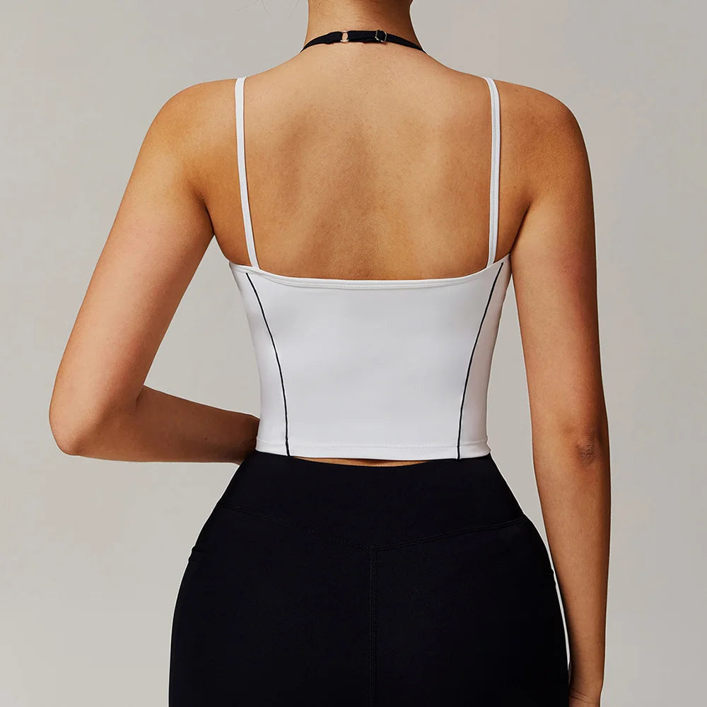Breathable Sports Bra Women Anti-Sweat Fitness Top Yoga Bra Shockproof Crop Top Push Up High Strength Sport Bra Gym Workout Top