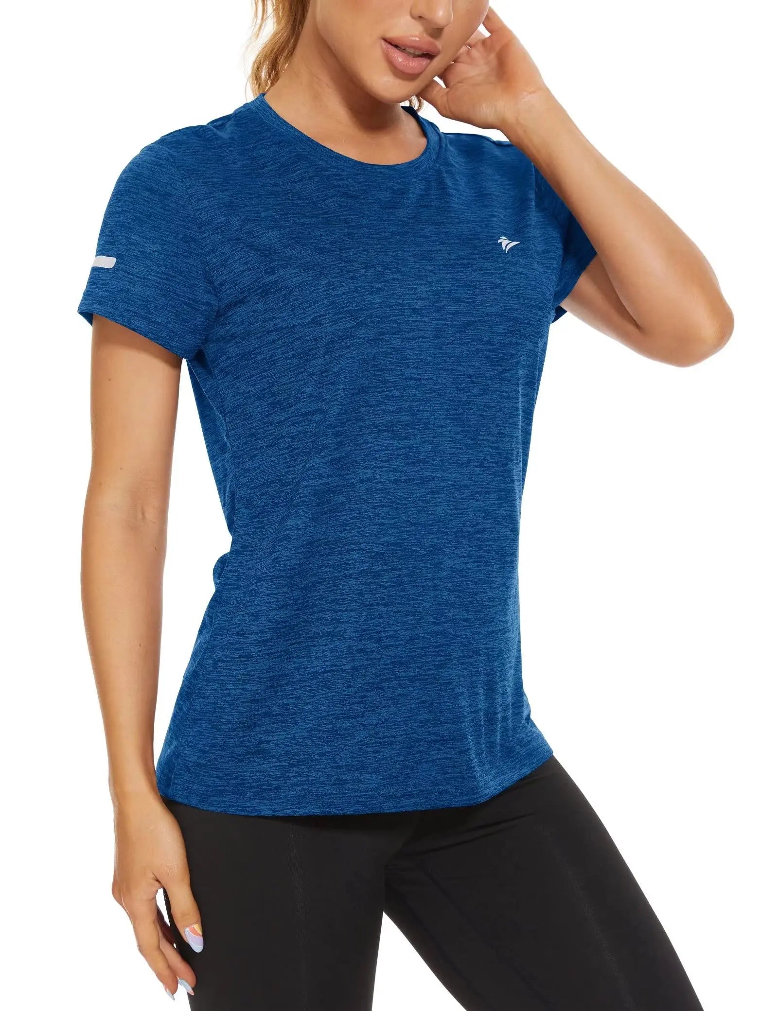 KEFITEVD Short Sleeve T-Shirt Quick Dry Athletic Shirts Women's Casual Workout Gym Yoga Shirt Training Running Jogging T Shirt