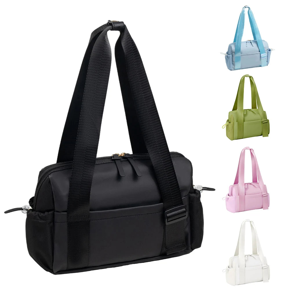 Lightweight Duffle Shoulder Bag Multi Pockets Yoga Storage Handbag Solid Color Gym Shoulder Bag Swimming Running Hiking Bag