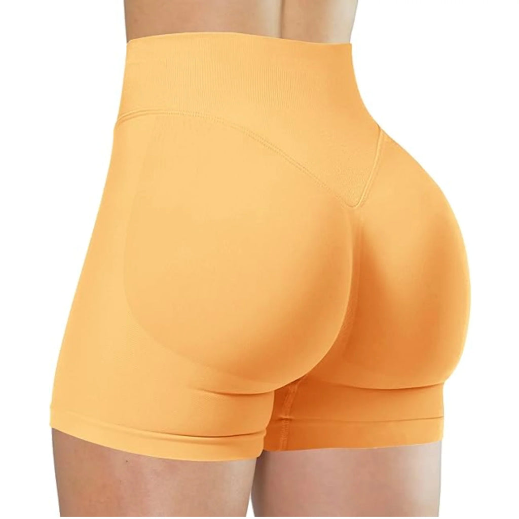Summer High Waisted Yoga Shorts Fashionable and Sexy Running Fitness Pants Solid Color Yoga Leggings Customizable labels