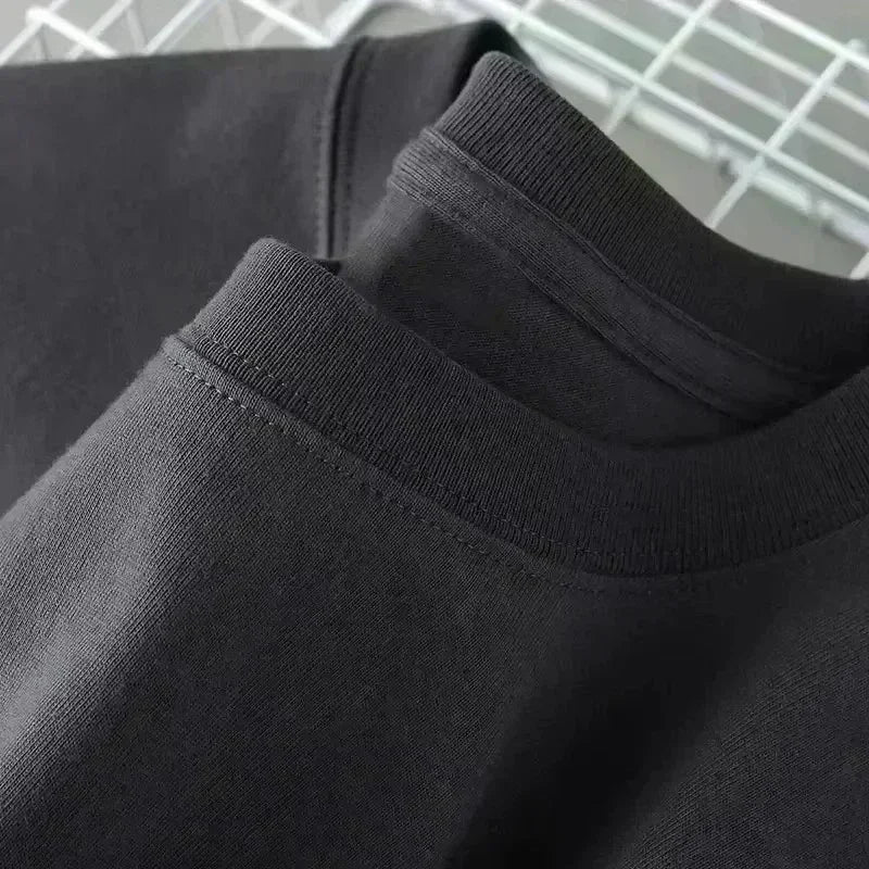 Summer New Men's Sports Fitness Crew Neck Oversized T-shirt Gym Running Basketball Training Short-sleeved Top Large Size