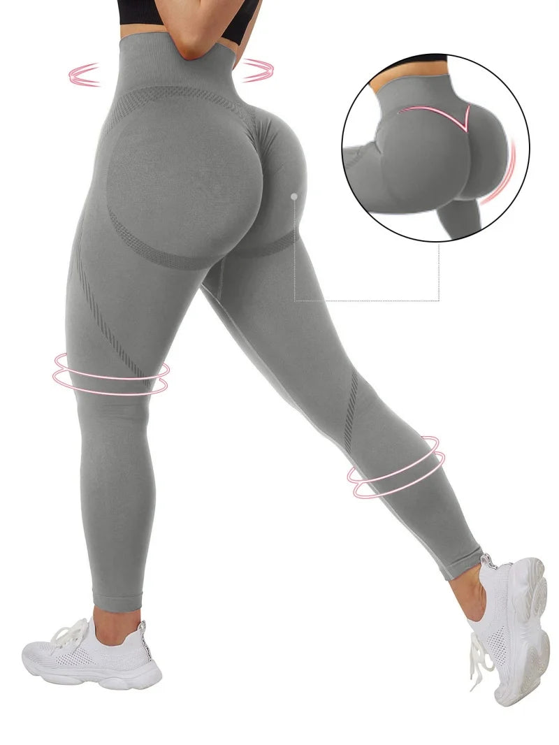 Seamless Butt Lifting Workout Leggings For Women High Waist Yoga Compression Tights Pants Women's Gym Leggings