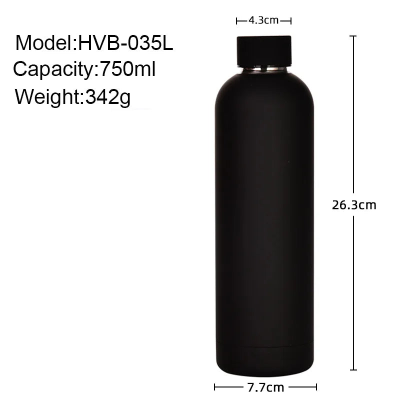 insulated 750ml stainless steel thermal flask thermos vacuum water bottle