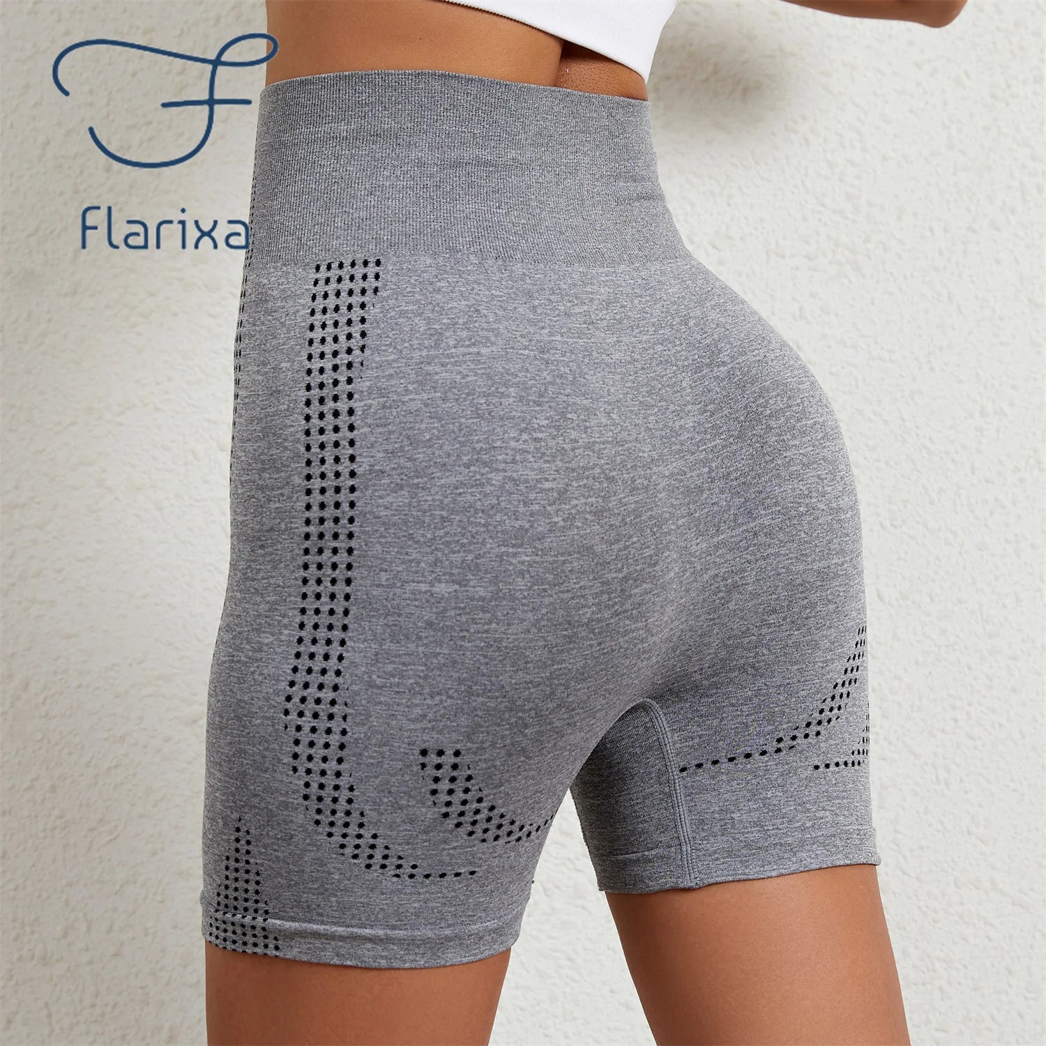 Flarixa 1/2/3Pcs Women Seamless Body Shaper Sports Shorts High Waist Tummy Control Yoga Quick Drying Running Cycling Shorts