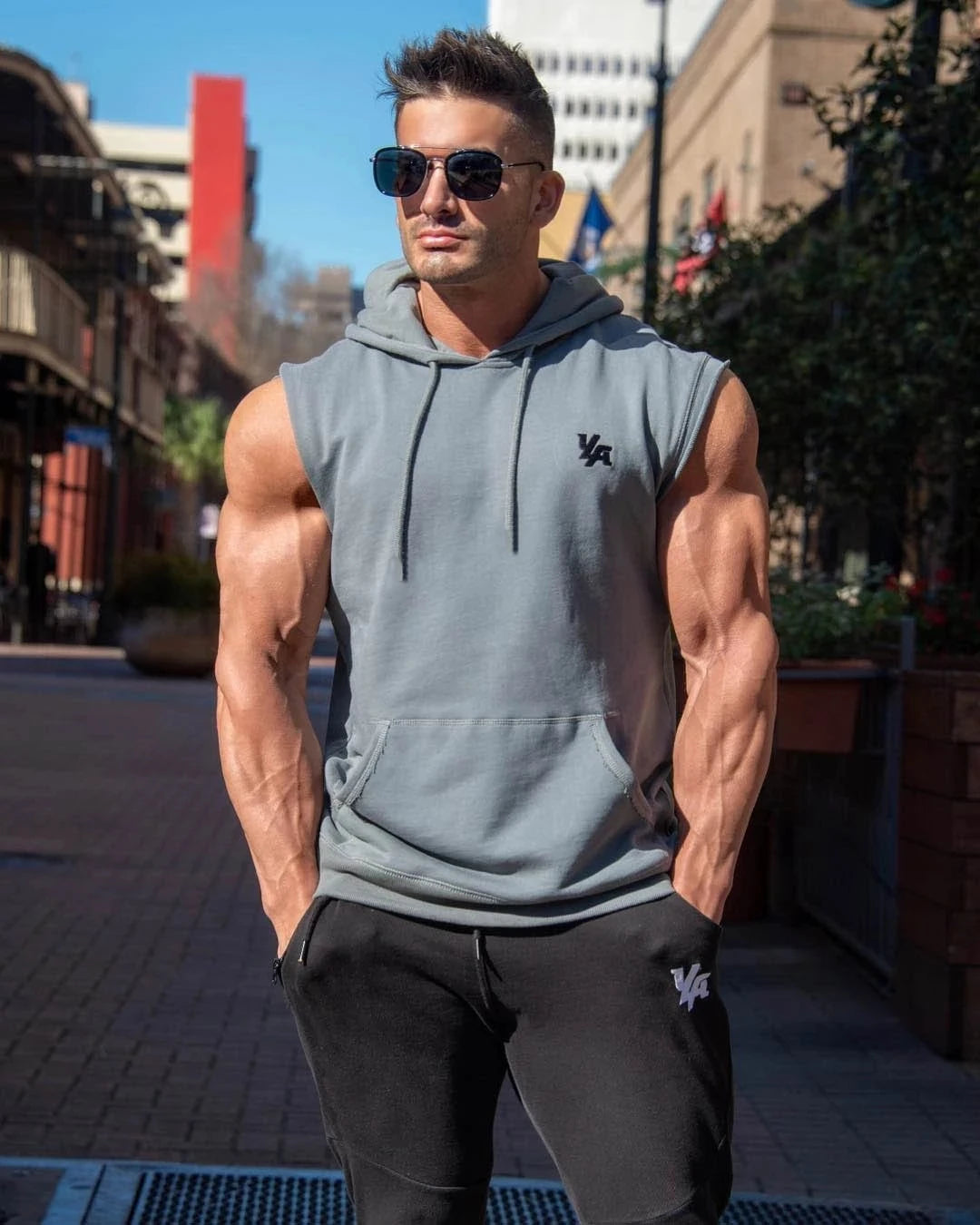 2025 New Brand Summer Fitness Stringer Hoodies Muscle Shirt Bodybuilding Clothing Gym Tank Top Mens Sporting Sleeveless shirts