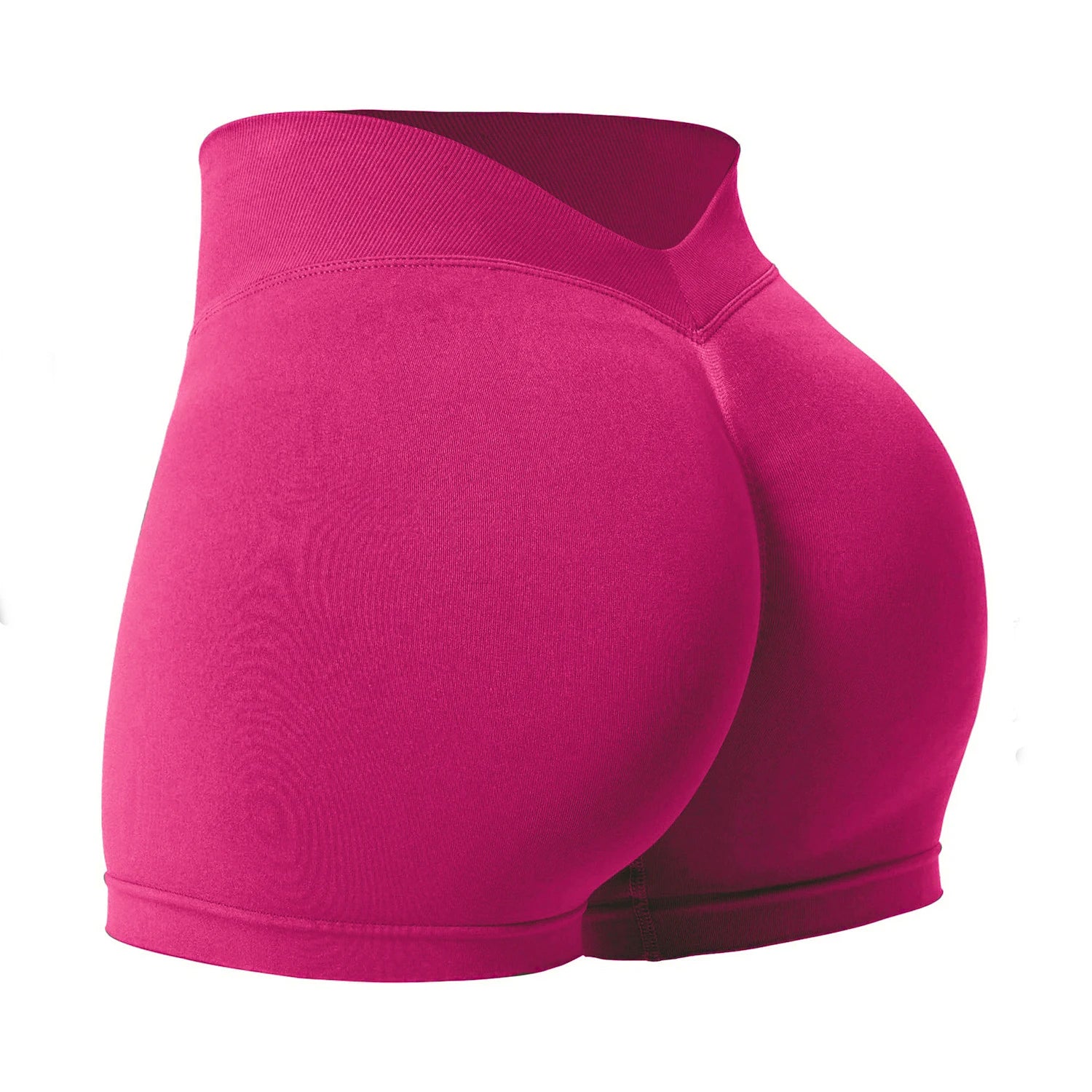 Women's Seamless Yoga Shorts Scrunch Butt Gym Shorts Booty Running Low Waist Sports Shorts Workout Leggings V Hip Fitness Pants