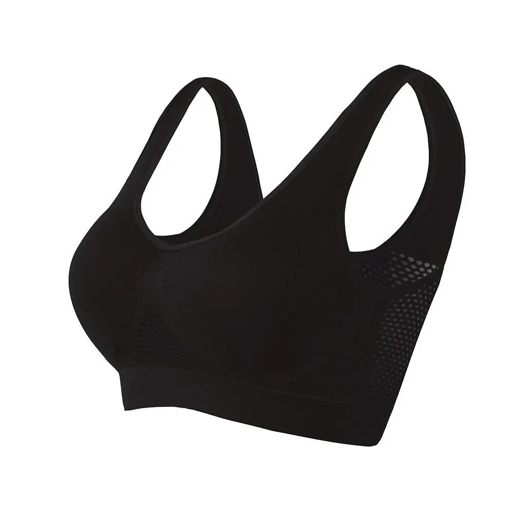 S-6XL Hollow Out Women Sport Bra Fitness Yoga Running Vest Underwear Padded Crop Tops Underwear wireless gym top bras Breathable