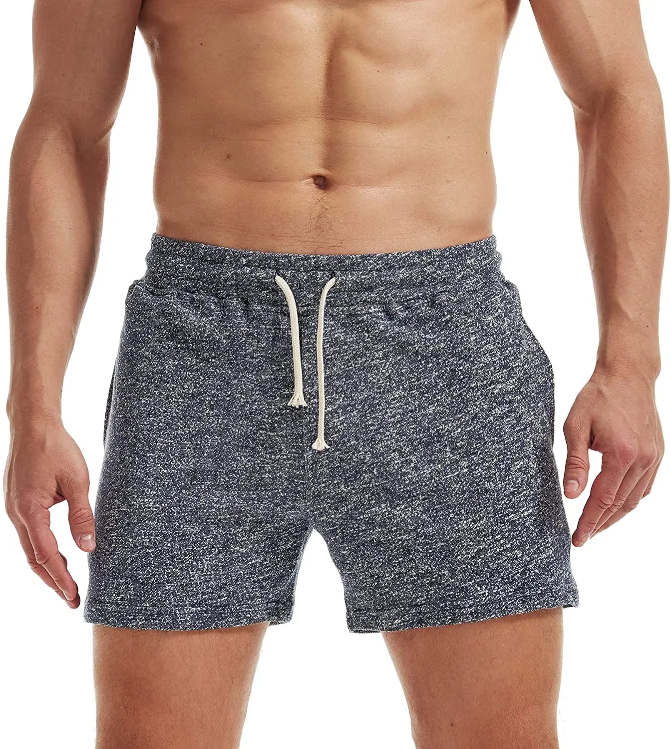 AIMPACT Men's Summer  Workout Casual Cotton Running  Shorts Flat Seam  Gym Shorts for Jogger Training AM2353
