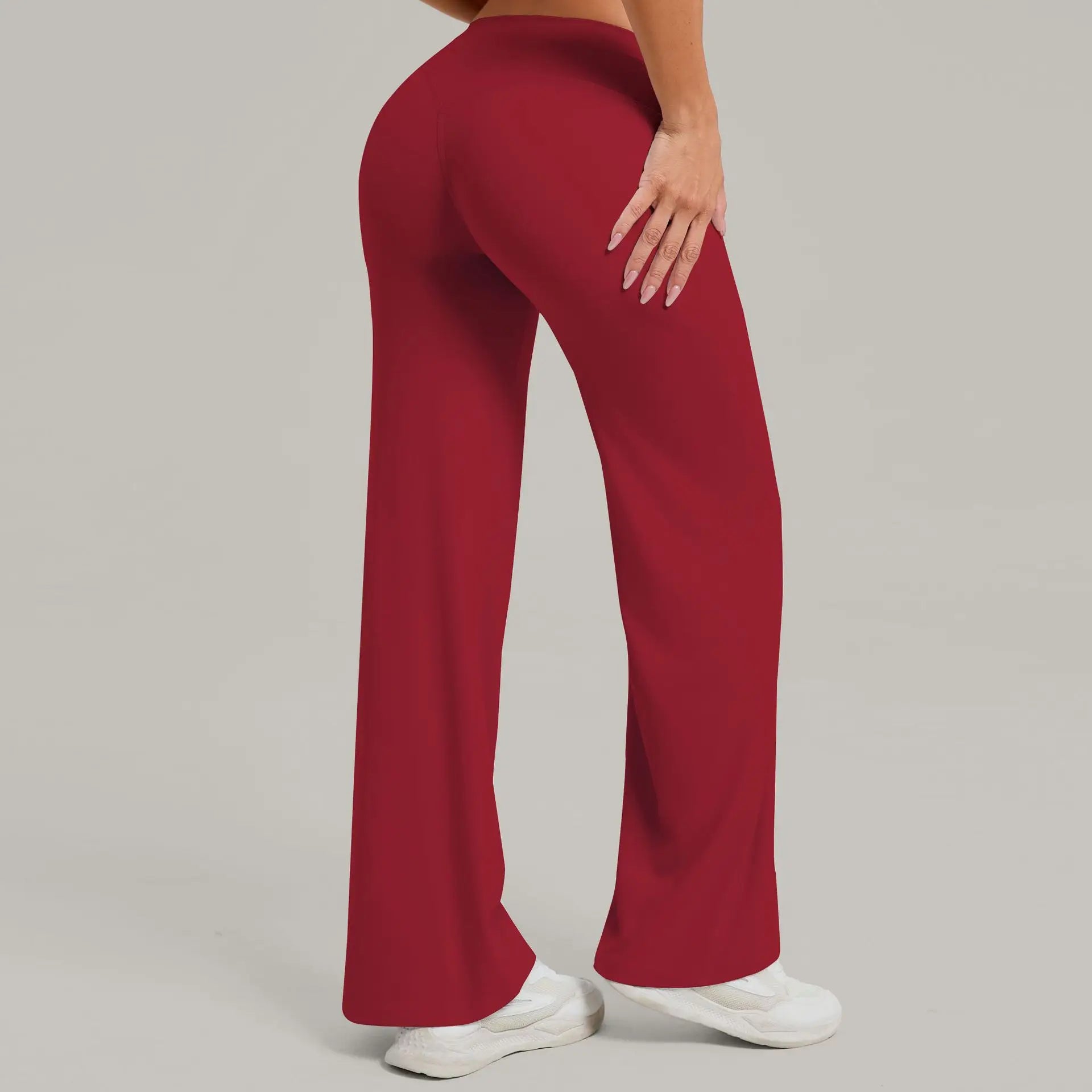 Pilates Straight Yoga Pants Versatile Loose High Waist Wide Leg Pants Women Running Push Up Sports Fitness Hip Show Pants Female