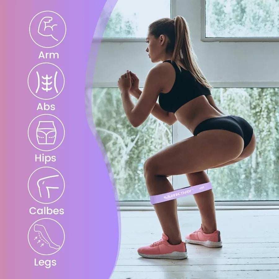 Resistance Bands for Working Out, Exercise Loop Bands Workout Bands Set for Body Stretching, Crossfit Training, Set of 5